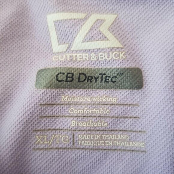 Cutter & Buck Men's CB DryTec Performance Wicking Dry Golf Polo Shirt Purple XL - Picture 5 of 9